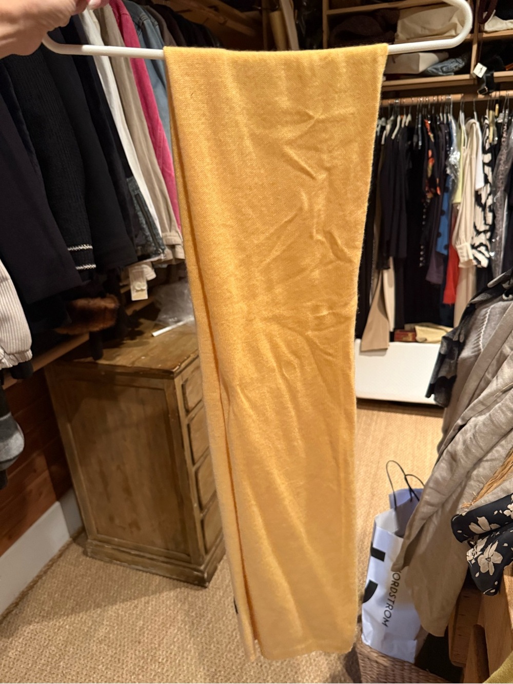 Luxurious Mustard Yellow Velvet Scarf - Women’s Soft Wrap